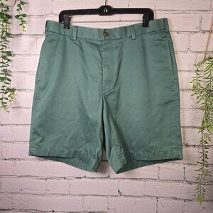 BROOKS BROTHERS 346 LIGHTWEIGHT ADVANTAGE CHINO SHORTS PINE GREEN SIZE 36 EUC